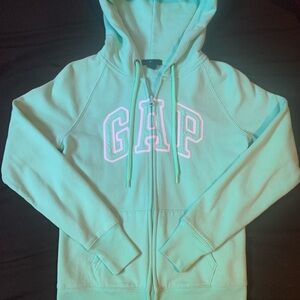 GAP turquoise zip up jacket